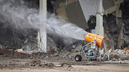 Mall Demolition Showcases Dust Suppression Technology